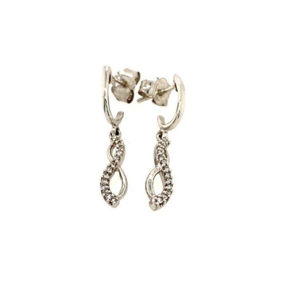 10KT Diamond Drop Earrings. Never worn - Picture 3 of 9